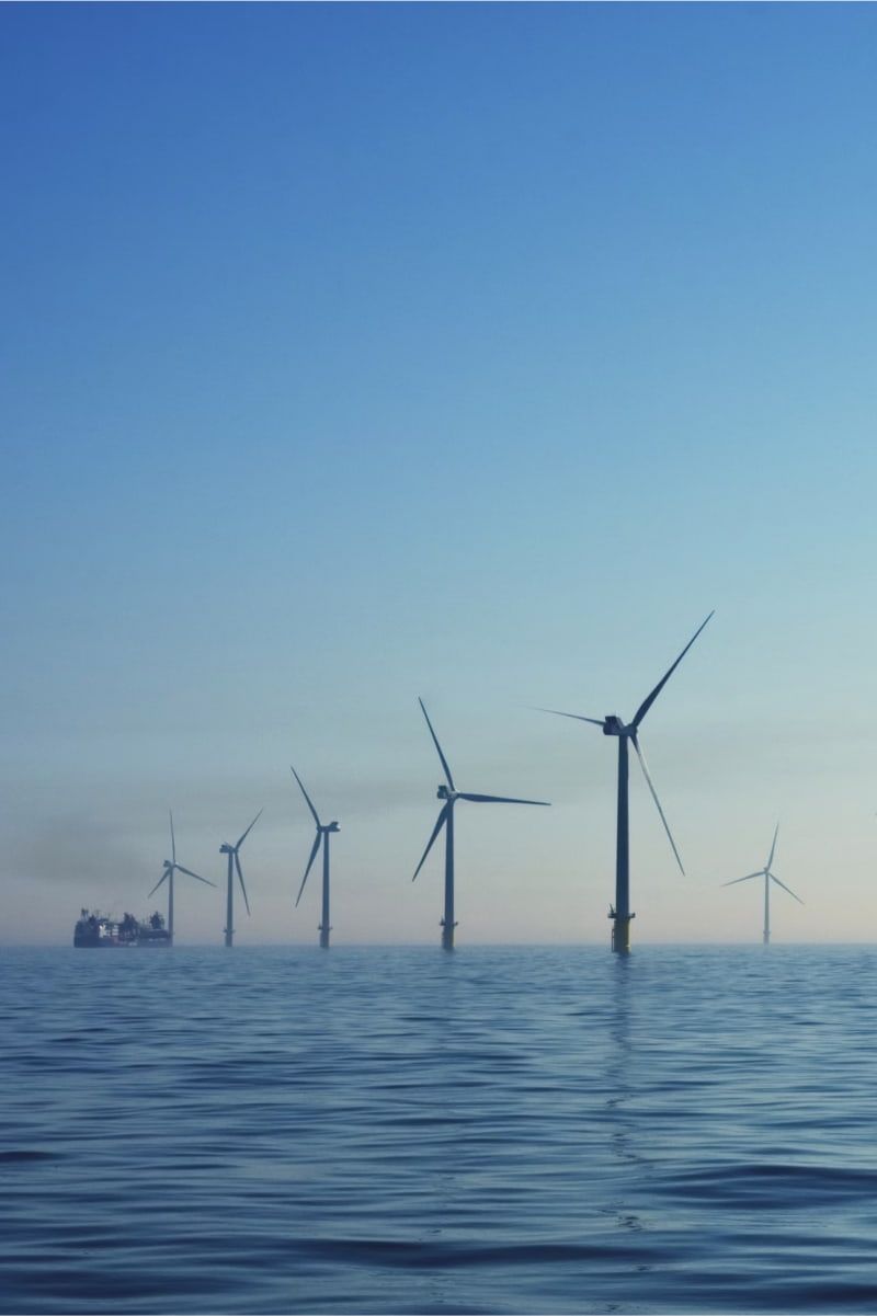 windmills in the sea